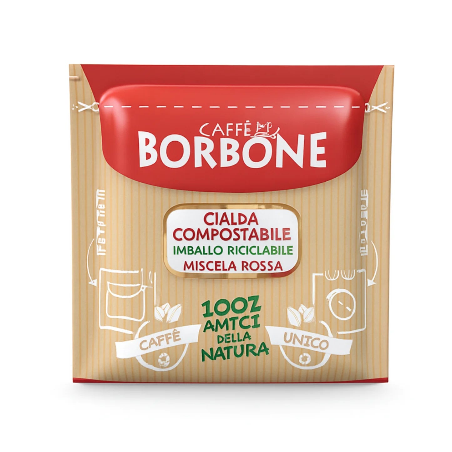 Caffè Borbone Rossa Kaffeepads - Kompostierbare Cialde ESE