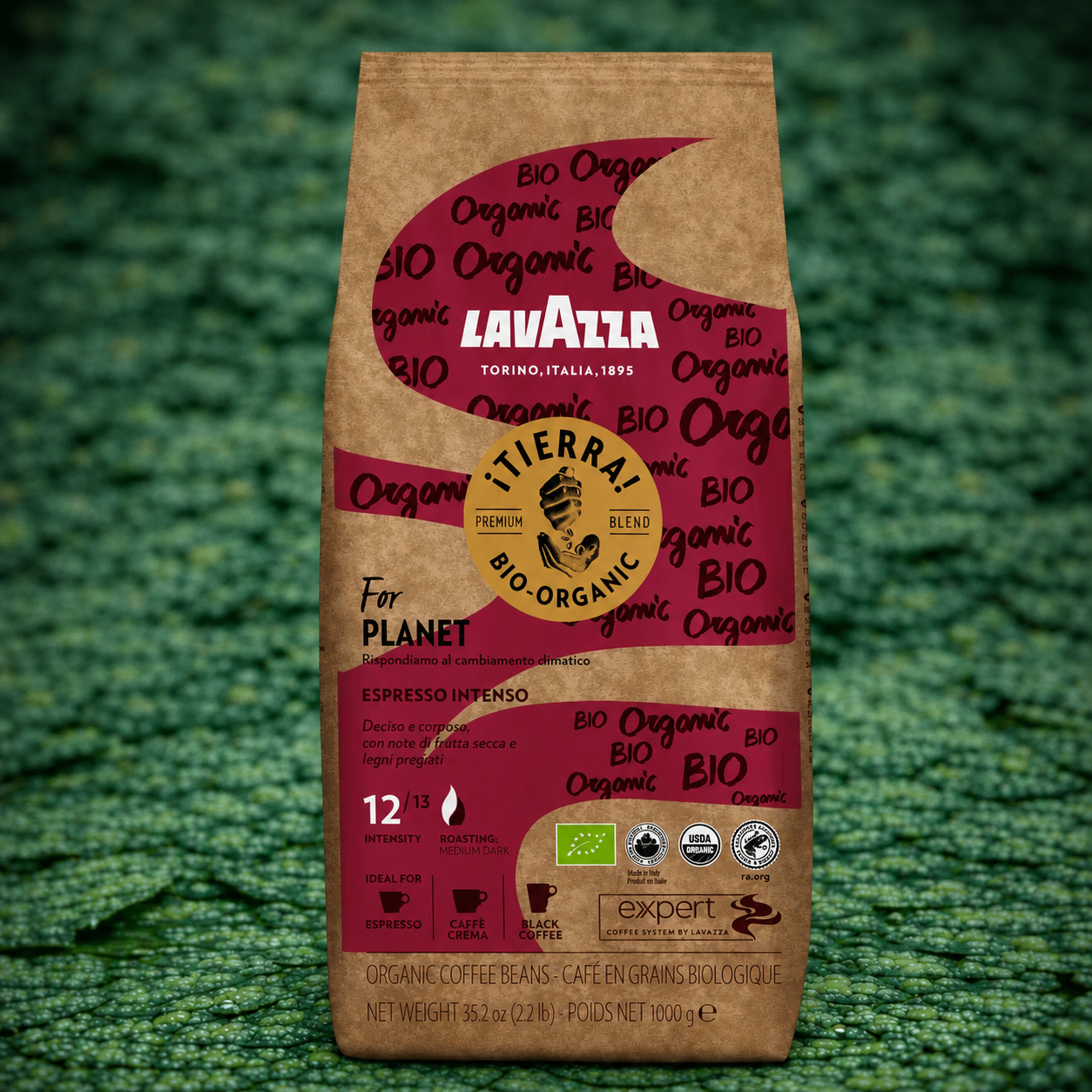 Lavazza ¡Tierra! For Planet Bio-Organic – Bohnenkaffee 1 kg | Intensität 12/13