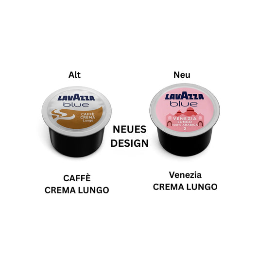CAFFÈ Crema Lungo 100% Arabica LAVAZZA BLUE (Kapseln) 970 neue Verpackung